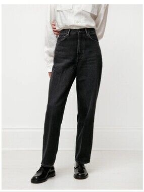 Acne Studios 1993 Vintage Black High-Rise Wide Leg Jeans